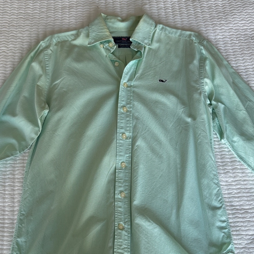 Vineyard Vines Men's Light Green Casual Shirt